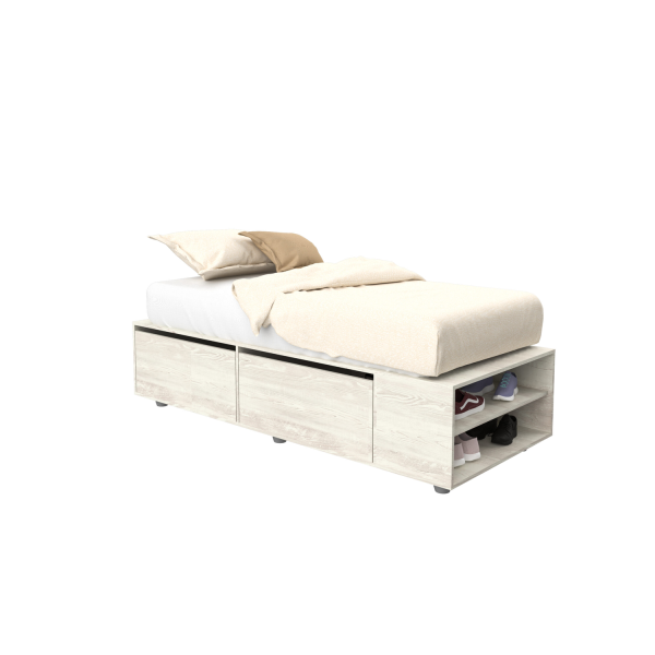 CAMA BOX DELOS 1 PLAZA ROBLE PINO CASCINA