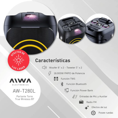 PARLANTE AIWA BLUETOOTH 16000W PARLANTE AIWA BLUETOOTH 16000W