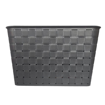 CANASTO ORGANIZADOR SIMIL RATTAN NEGRO