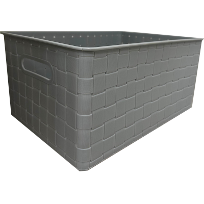 CANASTO ORGANIZADOR SIMIL RATTAN GRIS CANASTO ORGANIZADOR SIMIL RATTAN GRIS