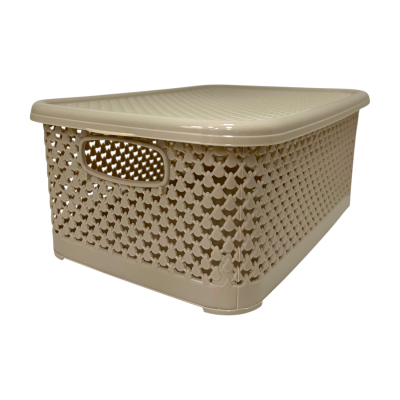 CANASTO CON TAPA 3,5L BEIGE