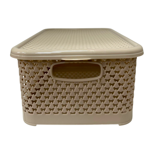 CANASTO CON TAPA 3,5L BEIGE