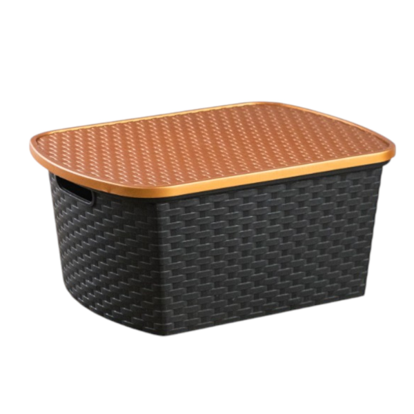 ORGANIZADOR CON TAPA 15L COBRE