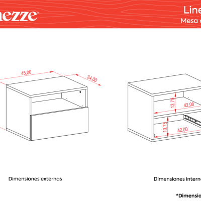 MESA DE LUZ FLOTANTE RICCHEZZE BIANCA MESA DE LUZ FLOTANTE RICCHEZZE BIANCA