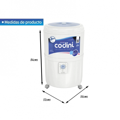 LAVARROPAS CODINI 10 KG SEMIAUTOMATICO