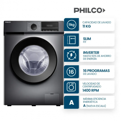 LAVARROPAS PHILCO 11KG INVERTER LAVARROPAS PHILCO 11KG INVERTER