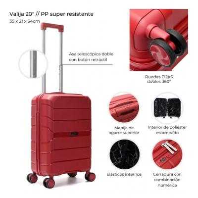 VALIJA GROW HOMW 20" ROJO CARRY ON VALIJA GROW HOMW 20" ROJO CARRY ON