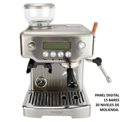 CAFETERA VONNE EXPRESSO 15 BARES CON MOLINILLO