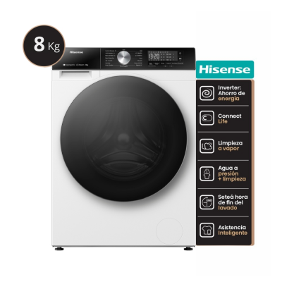 LAVARROPAS HISENSE 8KG 1400RPM - INVERTER