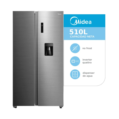 HELADERA MIDEA 510LTS - NO FROST INOXIDABLE