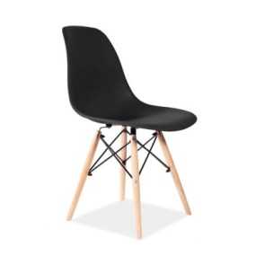 SILLA EAMES NEGRA C/PATAS...