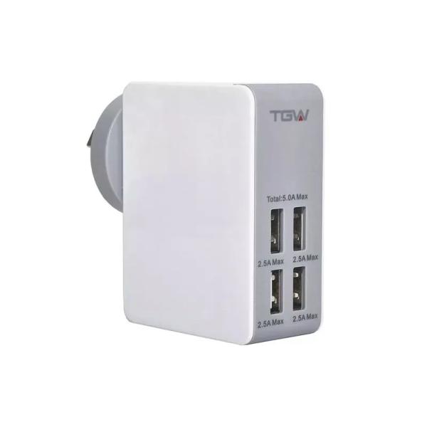 CARGADOR DE PARED WAGWOOD 4PT USB